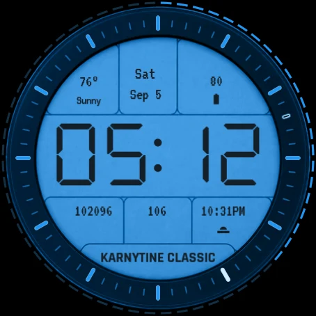 Karnytine Classic in Karnytine Blue, active display