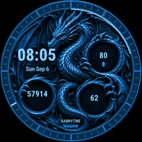 Karnytine Shadow in Karnytine Blue, active display